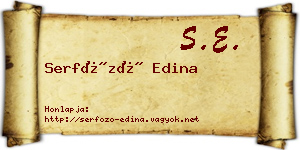 Serfőző Edina névjegykártya